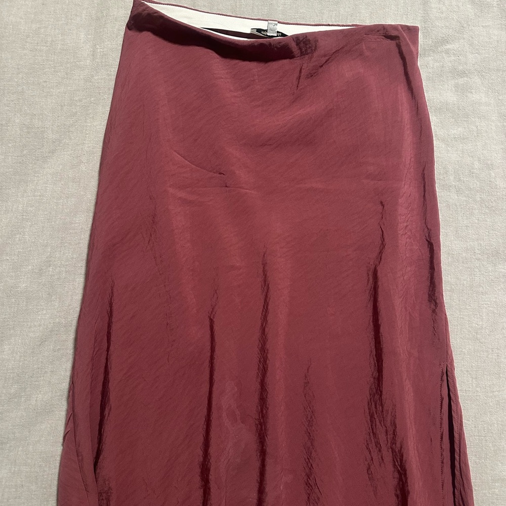 Madewell Rich Burgundy Midi Skirt